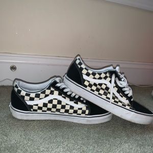 Men’s vans old skool checkerboard vans / Size 11